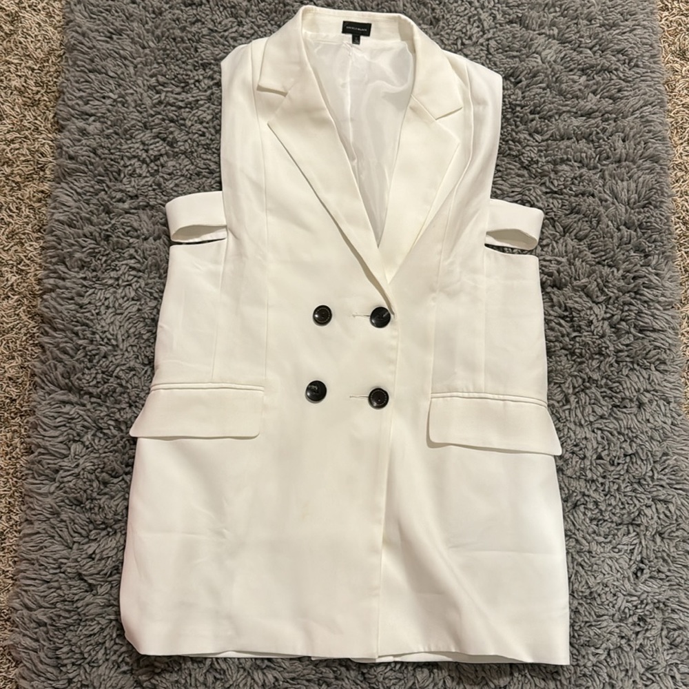 Buckle Black long stylish vest